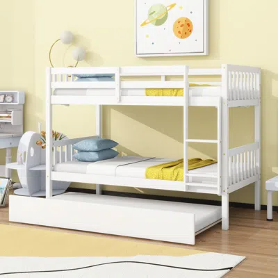 Streamdale Furniture Streamdale Twin Bunk Bed With Trundle (convertible Into 2 Twins)