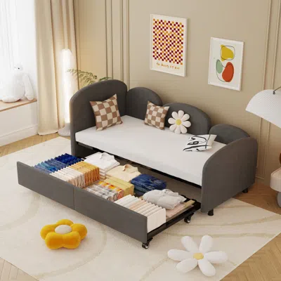 Streamdale Furniture Streamdale Twin Daybed Frame With Extra Frame, Multifunctional Sofa Bed For Home
