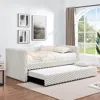 Streamdale Furniture Streamdale Twin Daybed Sofa Bed Pull-out, Plaid Corduroy Beige