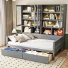 Streamdale Furniture Streamdale Twin Daybed W/ Storage, Led & Shelves