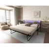 Streamdale Furniture Streamdale Twin Daybed With Led Lights, Adjustable Frame & Trundle