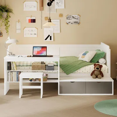 Streamdale Furniture Streamdale Twin Daybed With Storage, Desk, And Stool