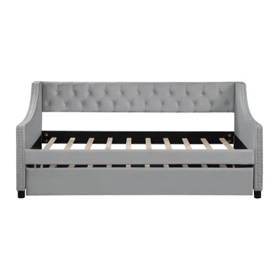 Streamdale Furniture Streamdale Twin Daybed With Trundle, Upholstered Frame