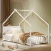 Streamdale Furniture Streamdale Twin House Bed With Lights - White
