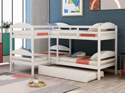 Streamdale Furniture Streamdale Twin L-shaped Bunk Bed With Trundle