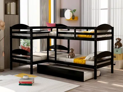 Streamdale Furniture Streamdale Twin L-shaped Bunk Bed With Trundle