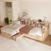 Streamdale Furniture Streamdale Twin L-shaped Daybed With Trundle, Storage & Bookcases