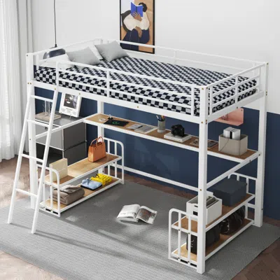 Streamdale Furniture Streamdale Twin Loft Bed With Desk And Storage