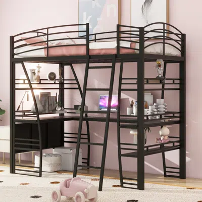 Streamdale Furniture Streamdale Twin Loft Bed With Shelves