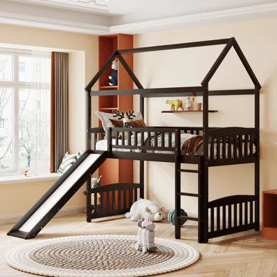 Streamdale Furniture Streamdale Twin Loft Bed With Slide