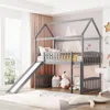 Streamdale Furniture Streamdale Twin Loft Bed With Slide