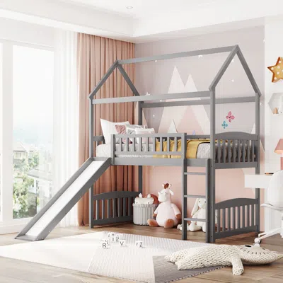 Streamdale Furniture Streamdale Twin Loft Bed With Slide