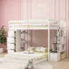 Streamdale Furniture Streamdale Twin Over Full Bunk Bed With 3-layer Shelves