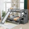Streamdale Furniture Streamdale Twin Over Full Bunk Bed With Drawers