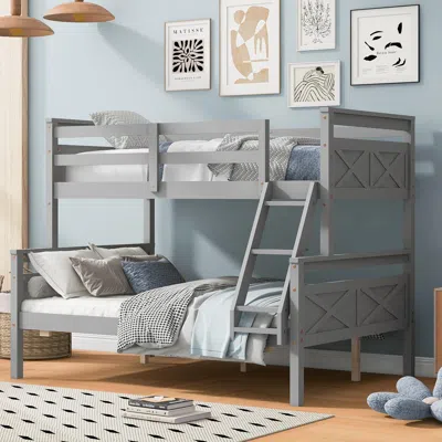 Streamdale Furniture Streamdale Twin Over Full Bunk Bed With Ladder