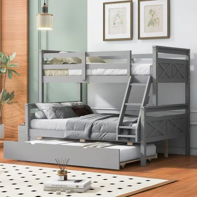 Streamdale Furniture Streamdale Twin Over Full Bunk Bed With Ladder