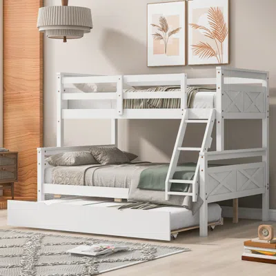 Streamdale Furniture Streamdale Twin Over Full Bunk Bed With Ladder