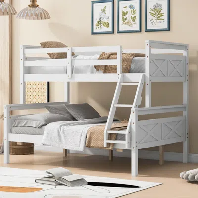 Streamdale Furniture Streamdale Twin Over Full Bunk Bed With Ladder