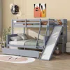 Streamdale Furniture Streamdale Twin-over-full Bunk Bed With Slide & Storage
