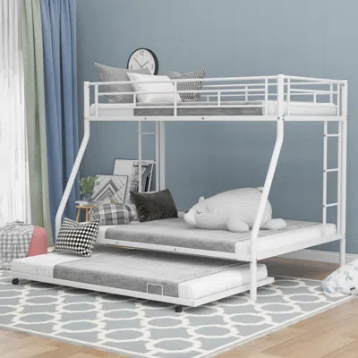 Streamdale Furniture Streamdale Twin Over Full Bunk Bed With Trundle And Ladders