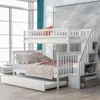 Streamdale Furniture Streamdale Twin Over Full Bunk Bed With Trundle And Staircase