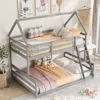 Streamdale Furniture Streamdale Twin Over Full House Bunk Bed With Built-in Ladder