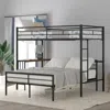 Streamdale Furniture Streamdale Twin Over Full Metal Bunk Bed With Desk