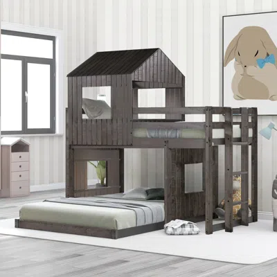 Streamdale Furniture Streamdale Twin Over Full Playhouse Loft Bunk Bed