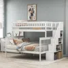 Streamdale Furniture Streamdale Twin Over Full Stairway Bunk Bed With Storage