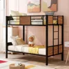Streamdale Furniture Streamdale Twin-over-twin Bunk Bed Modern Style Steel Frame Bunk Bed