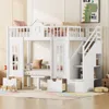 Streamdale Furniture Streamdale Twin-over-twin Bunk Bed With Changeable Table