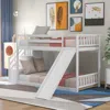 Streamdale Furniture Streamdale Twin Over Twin Bunk Bed With Convertible Slide And Stairway