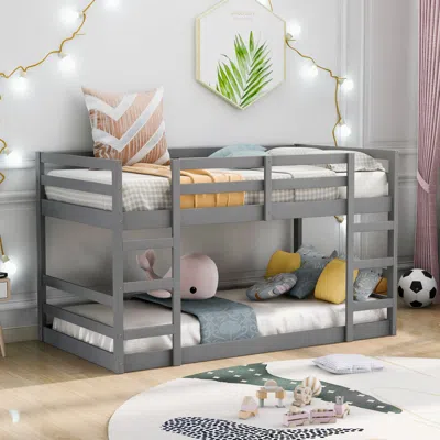 Streamdale Furniture Streamdale Twin Over Twin Bunk Bed With Ladder