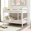 Streamdale Furniture Streamdale Twin Over Twin Bunk Bed With Ladder In White