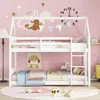 Streamdale Furniture Streamdale Twin Over Twin Bunk Bed With Ladder And Safety Rails