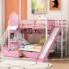 Streamdale Furniture Streamdale Twin Over Twin Castle Style Bunk Bed With 2 Drawers 3 Shelves