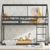 Streamdale Furniture Streamdale Twin-over-twin Floor Bunk Bed With Guardrails