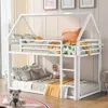 Streamdale Furniture Streamdale Twin Over Twin House Bunk Bed With Built-in Ladder