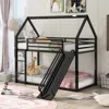 Streamdale Furniture Streamdale Twin Over Twin House Bunk Bed With Ladder And Slide