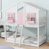 Streamdale Furniture Streamdale Twin Over Twin House Bunk Bed With Roof