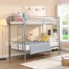 Streamdale Furniture Streamdale Twin Over Twin Metal Bunk Bed - Modern & Space-saving