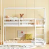 Streamdale Furniture Streamdale Twin Over Twin White Wood House Bunk Bed