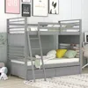 Streamdale Furniture Streamdale Twin Over Twin Wood Bunk Bed With Two Drawers