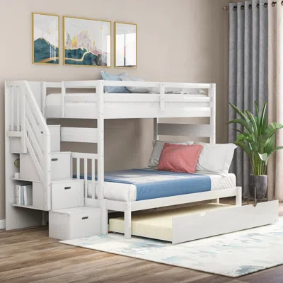 Streamdale Furniture Streamdale Twin Over Twin/full Bunk Bed With Twin Size Trundle