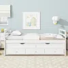 Streamdale Furniture Streamdale Twin Pine Bed With Headboard, Footboard, Trundle & Storage Drawers