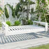 Streamdale Furniture Streamdale Twin Porch Swing Bed, Acacia Wood Frame