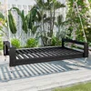 Streamdale Furniture Streamdale Twin Porch Swing Bed, Acacia Wood Frame