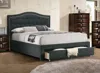 Streamdale Furniture Streamdale Twin Size Bed With Drawer Storage And Button Tufted Headboard