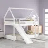 Streamdale Furniture Streamdale Twin Size Bunk House Bed With Slide And Ladder