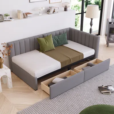 Streamdale Furniture Streamdale Twin Size Daybed With Storage Drawers
